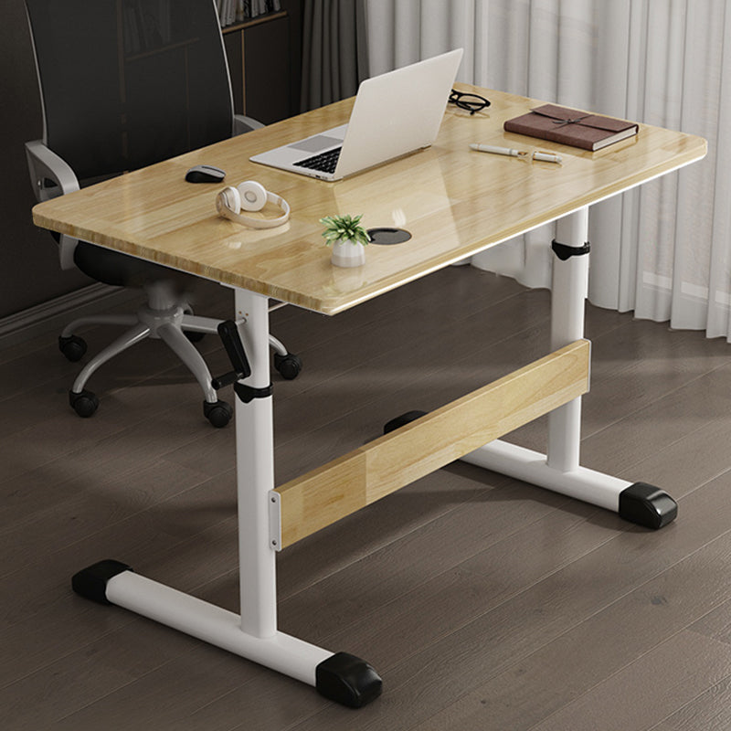 Modern Folding Dormitory Writing Desk 23.6" H Office Desk with T-Shape Base