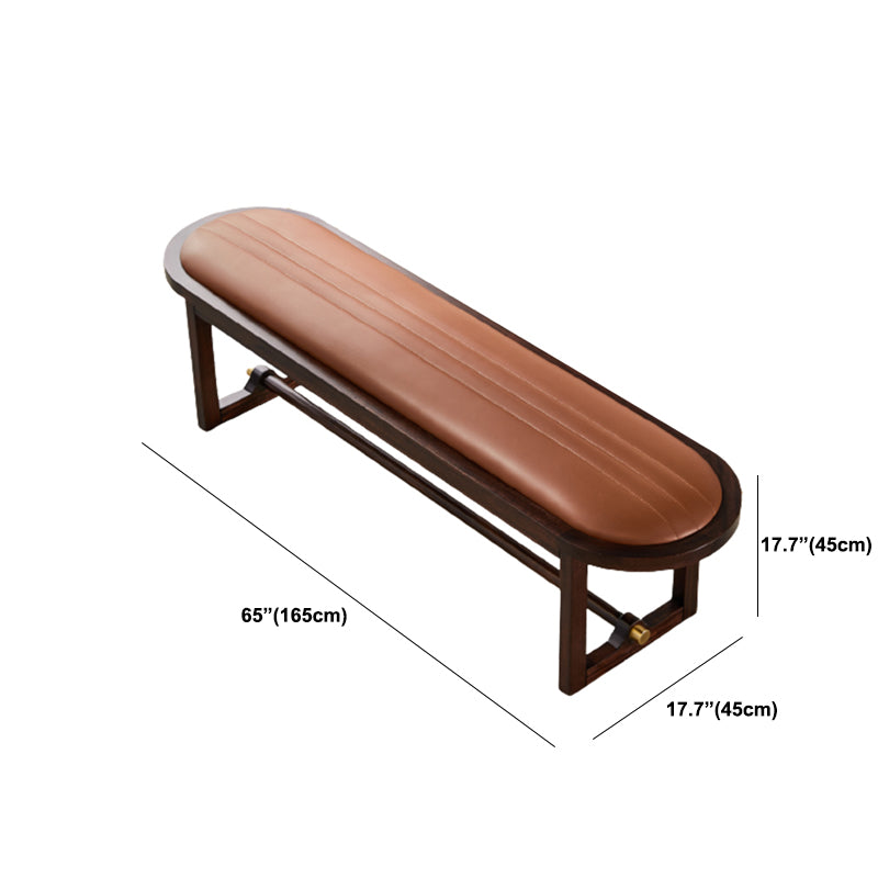 Modern Upholstered Seating Bench Solid Wood Rectangle Bench for Bedroom