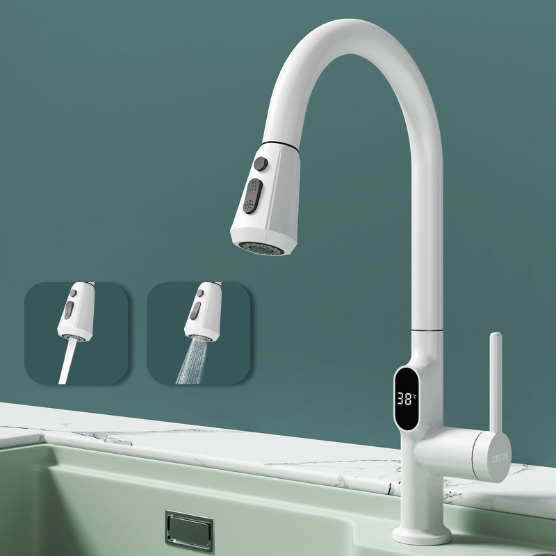 Digital Display Kitchen Faucet Touchless Sensor with Pull Out Sprayer