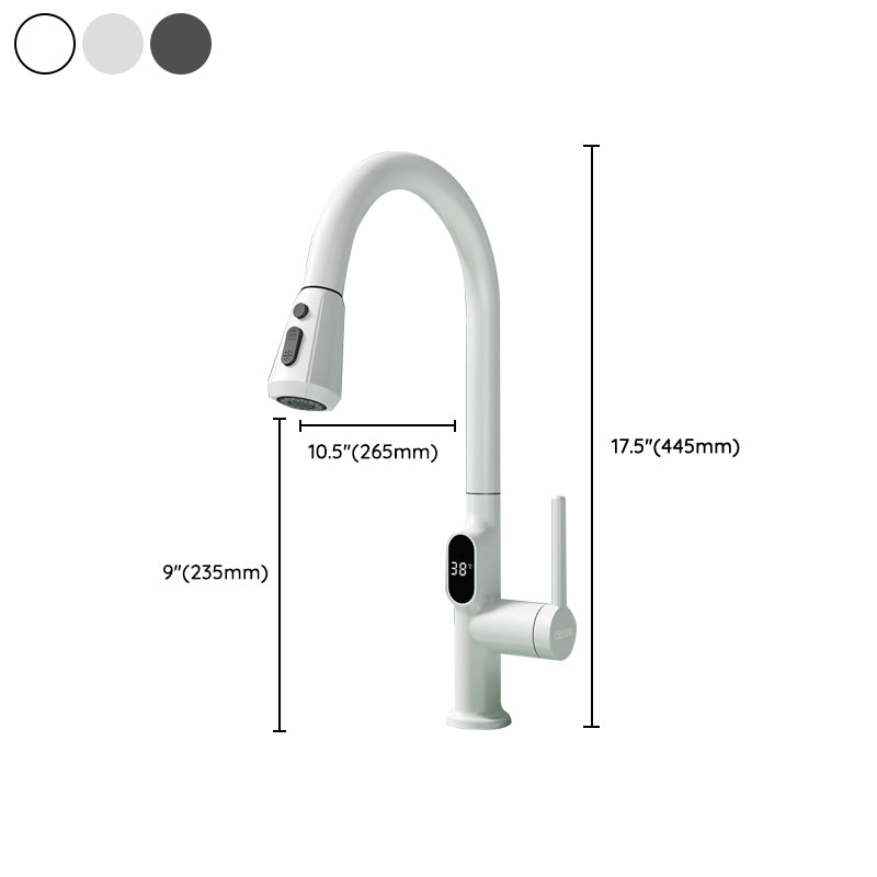 Digital Display Kitchen Faucet Touchless Sensor with Pull Out Sprayer