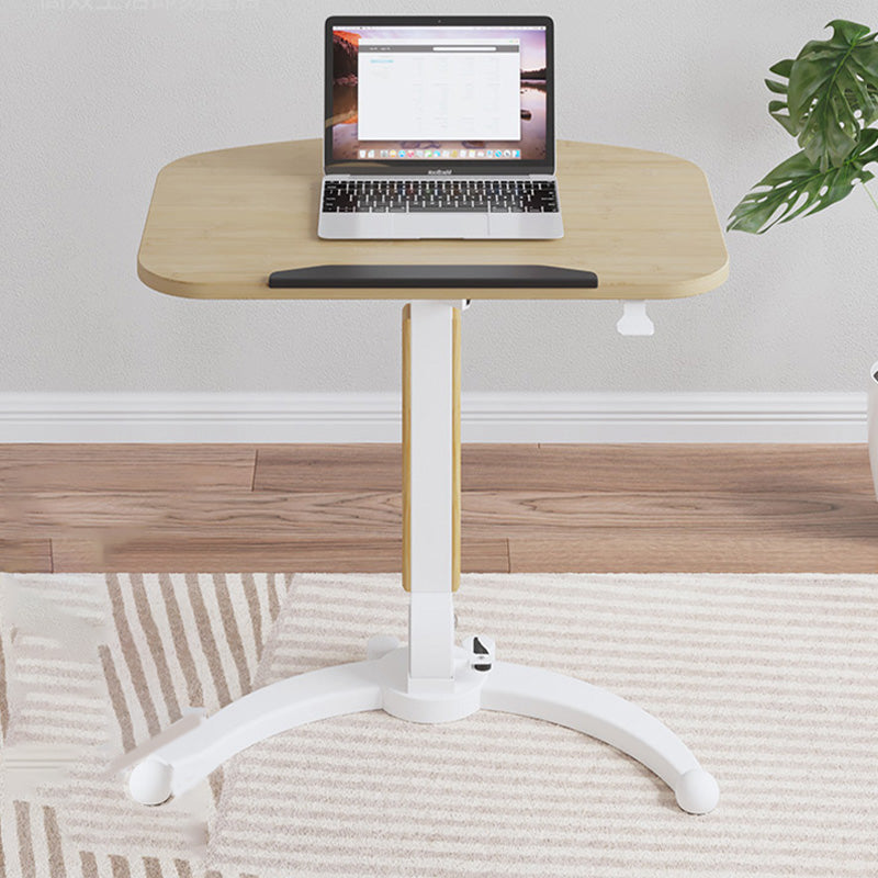 Art Desk with Casters 20.5"W Kids Desk Adjustable Lap Desk Wood and Metal Desk