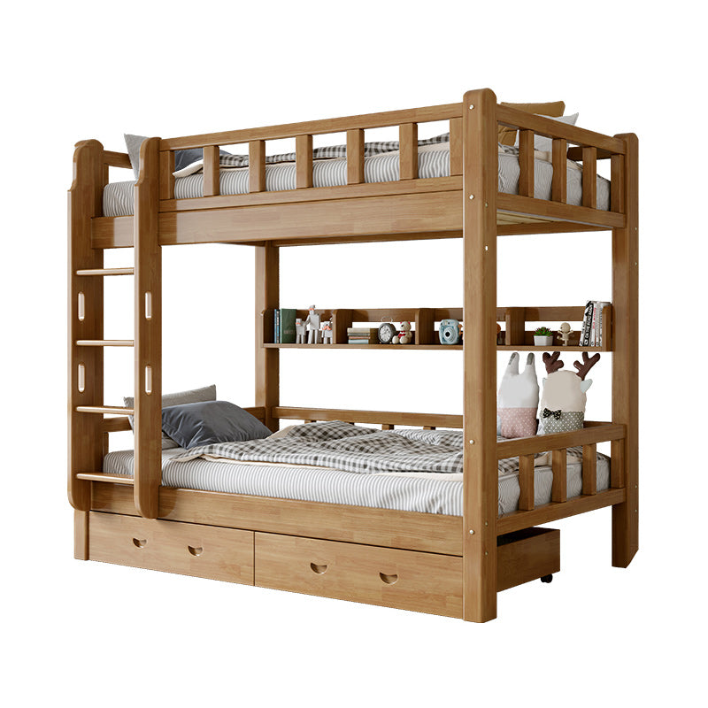 Solid Wood Kids Bed Gender Mid-Century Modern No Theme Neutral Bunk Bed