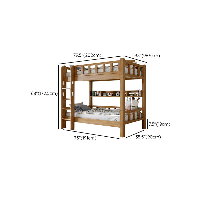 Solid Wood Kids Bed Gender Mid-Century Modern No Theme Neutral Bunk Bed