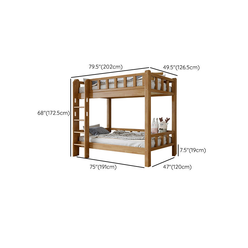 Solid Wood Kids Bed Gender Mid-Century Modern No Theme Neutral Bunk Bed