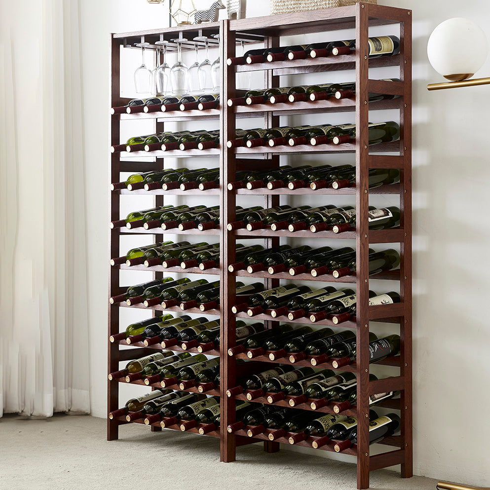 Modern Floor Wine Bottle Rack Solid Wood Wine Bottle Rack for Home