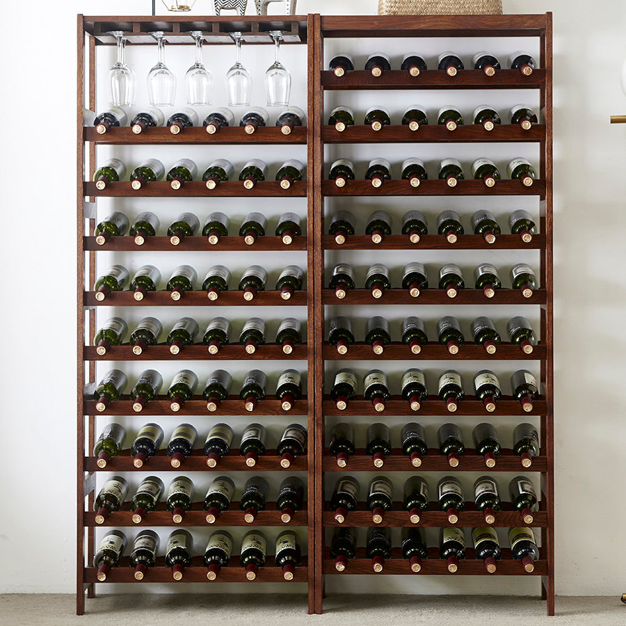 Modern Floor Wine Bottle Rack Solid Wood Wine Bottle Rack for Home