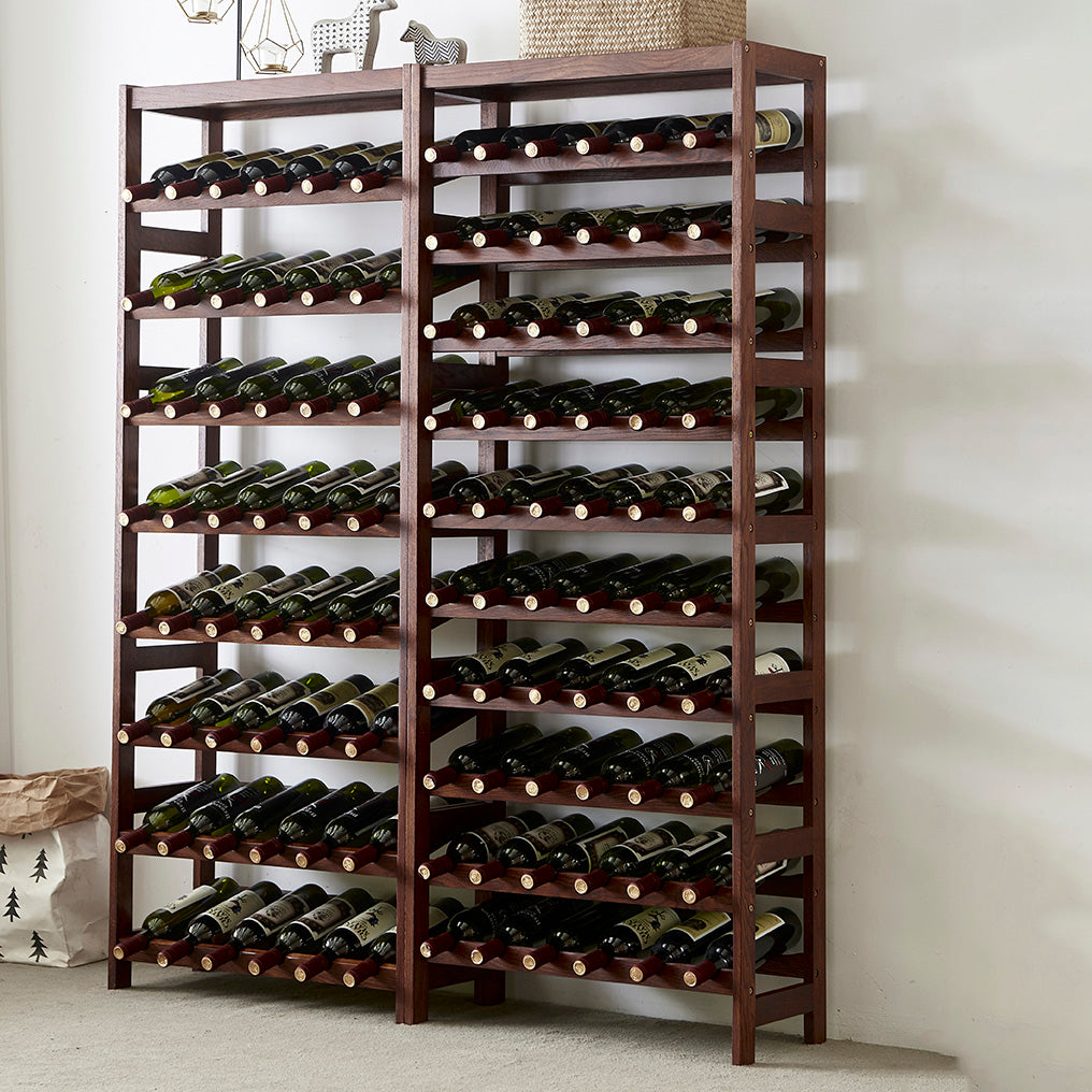 Modern Floor Wine Bottle Rack Solid Wood Wine Bottle Rack for Home