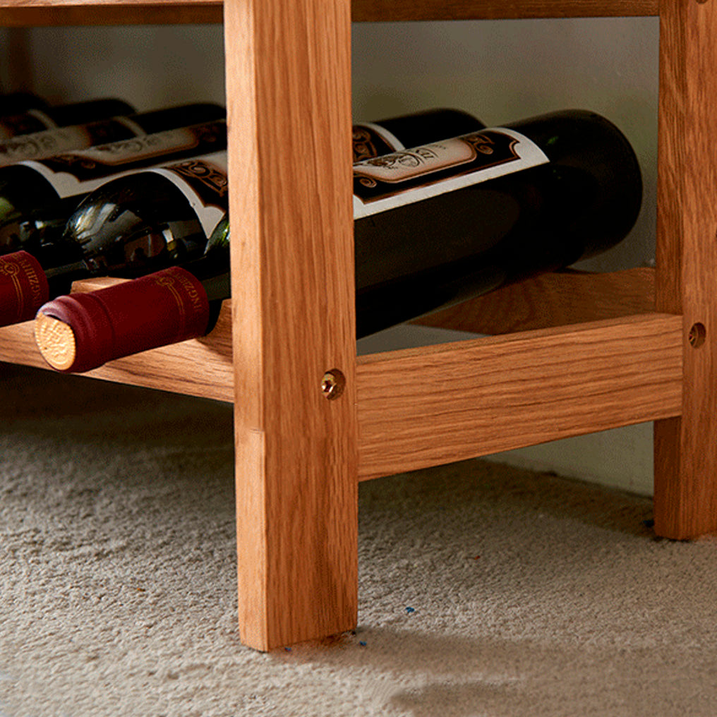 Modern Floor Wine Bottle Rack Solid Wood Wine Bottle Rack for Home