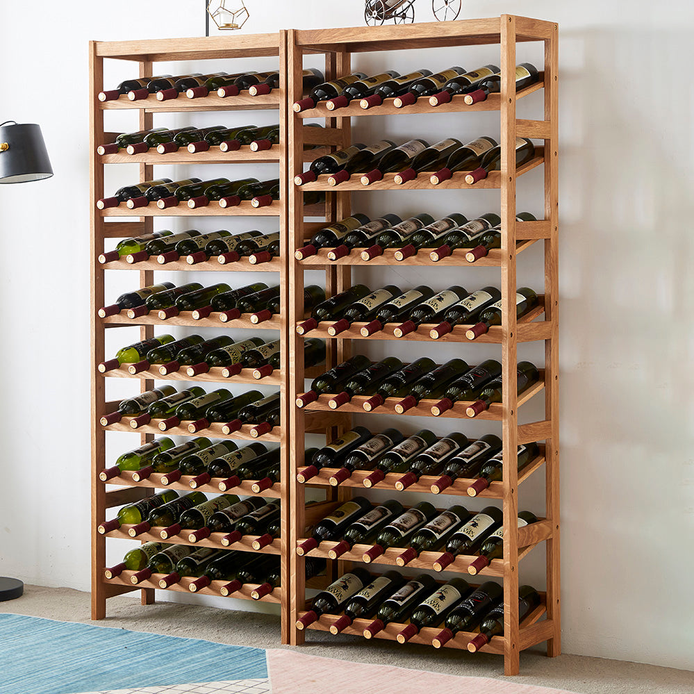 Modern Floor Wine Bottle Rack Solid Wood Wine Bottle Rack for Home