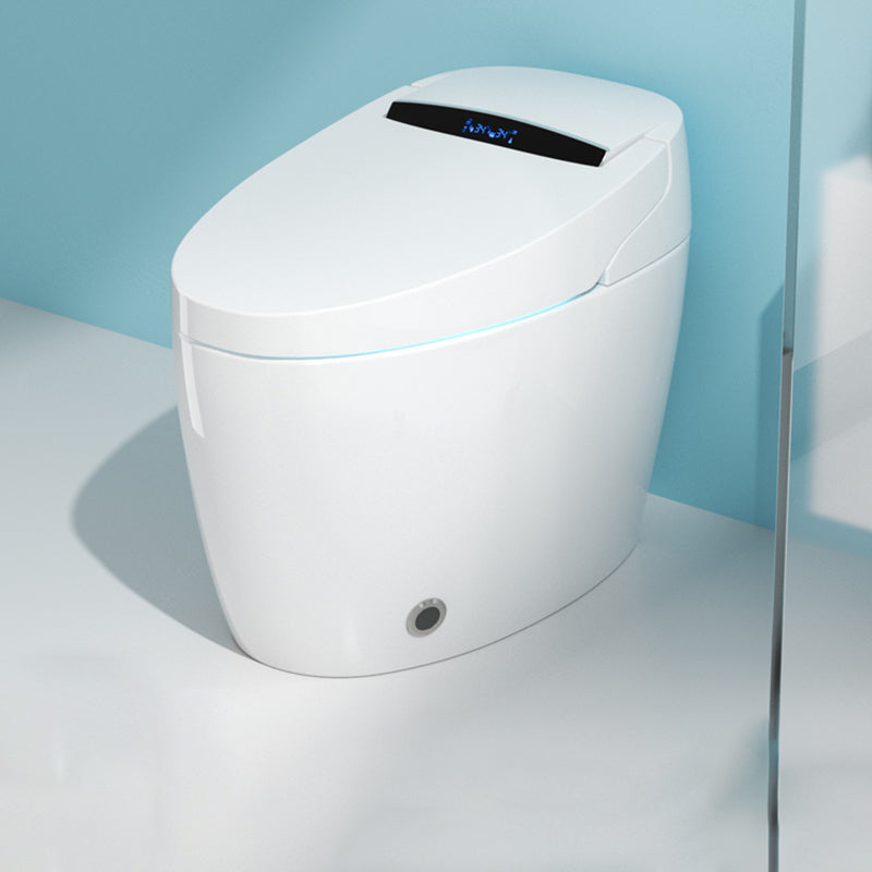 Elongated All-in-One Bidet White One-Piece Smart Toilet Bidet with Heated Seat