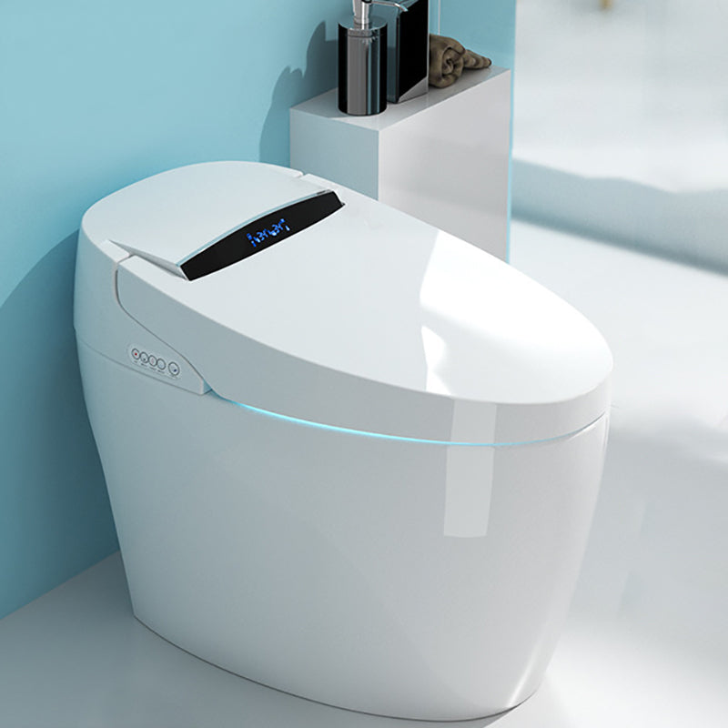 Elongated All-in-One Bidet White One-Piece Smart Toilet Bidet with Heated Seat