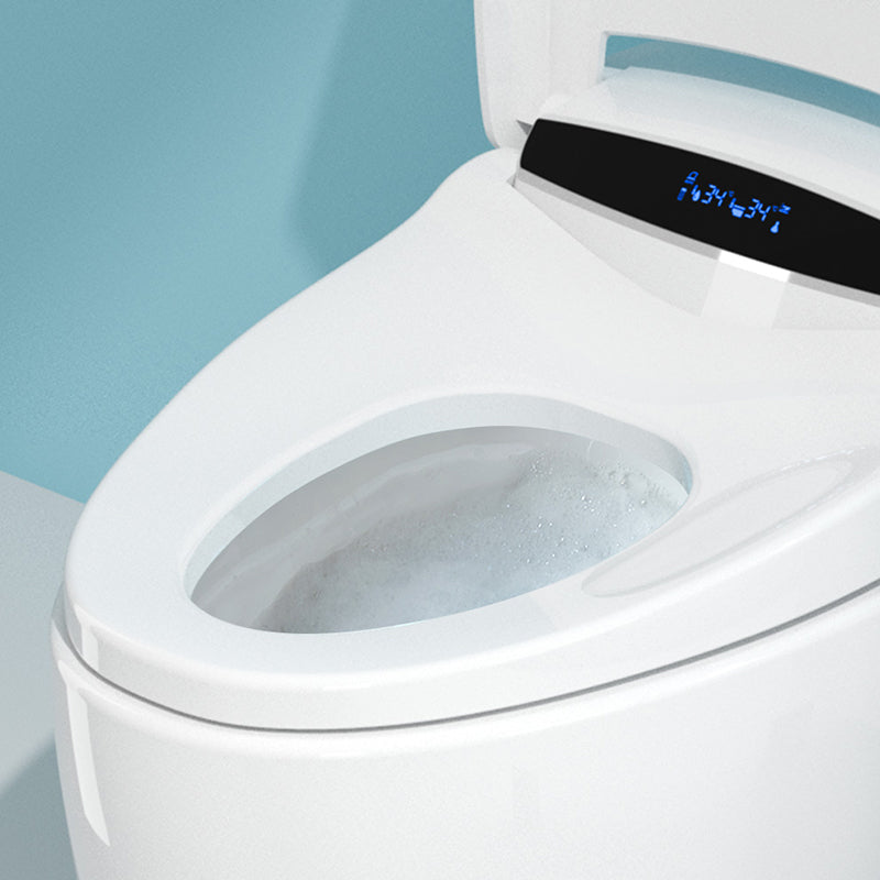 Elongated All-in-One Bidet White One-Piece Smart Toilet Bidet with Heated Seat