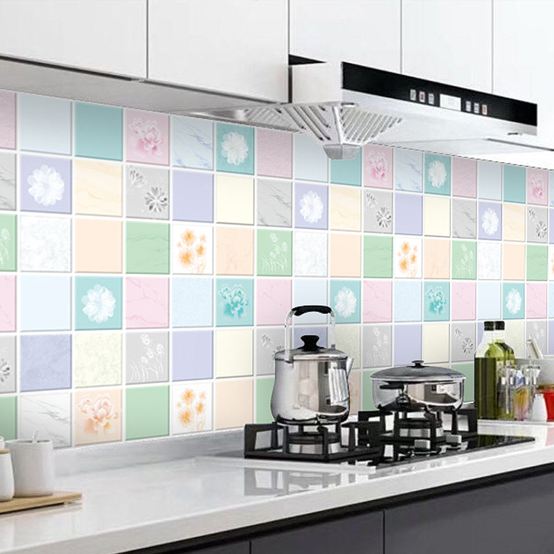 Modern Peel and Stick Backsplash Wall Tile Plastic Wallpaper for Kitchen Backsplash