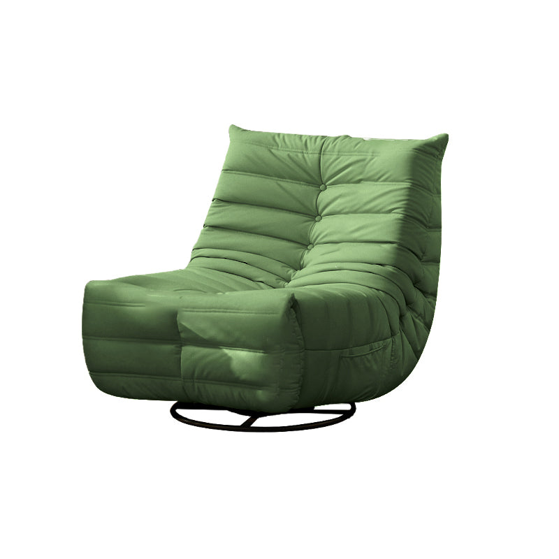 Contemporary Recliner Chair Metal Solid Color Swivel Rocker Side Pockets