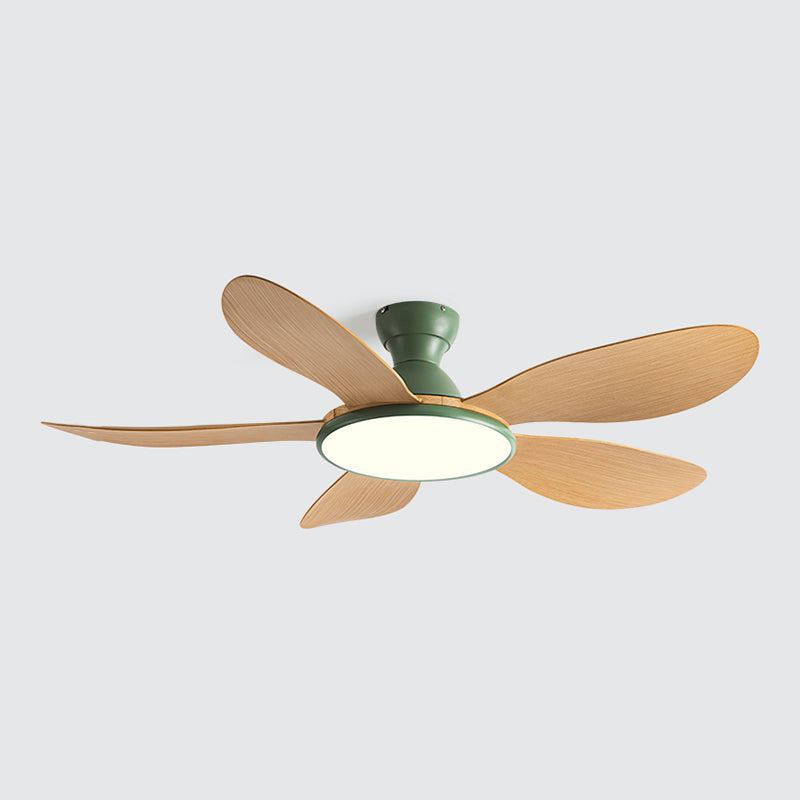 Nordic Style LED Ceiling Fan 5-Blade Fan Lighting for Dining Room