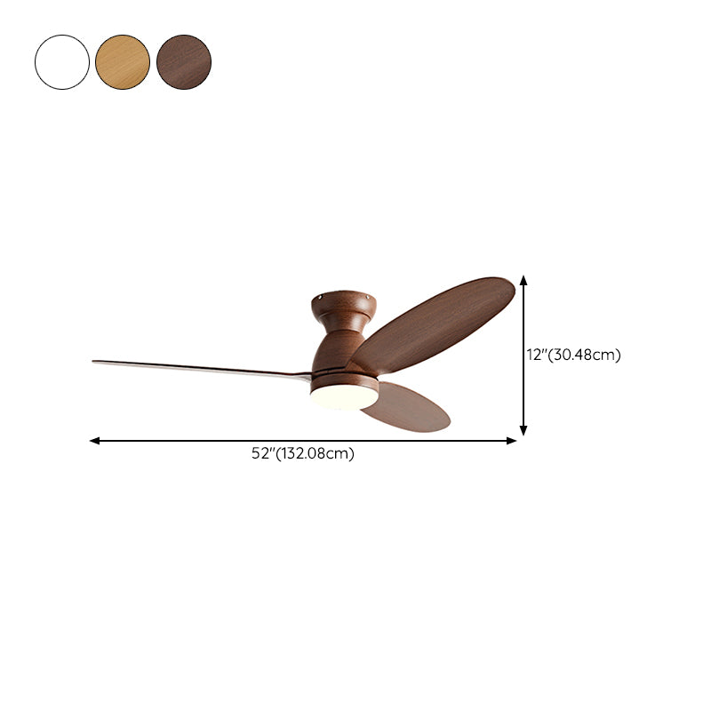 Nordic Style LED Ceiling Fan 3-Blade Fan Lighting for Dining Room