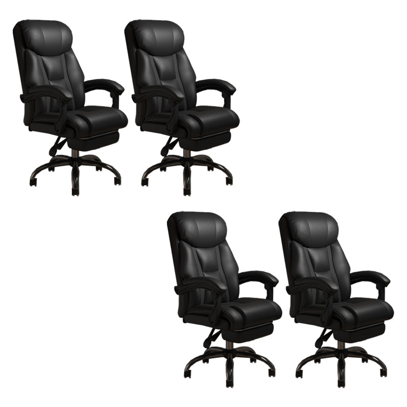 Modern Swivel Chair Leather Adjustable Seat Height Office Chair with Wheels