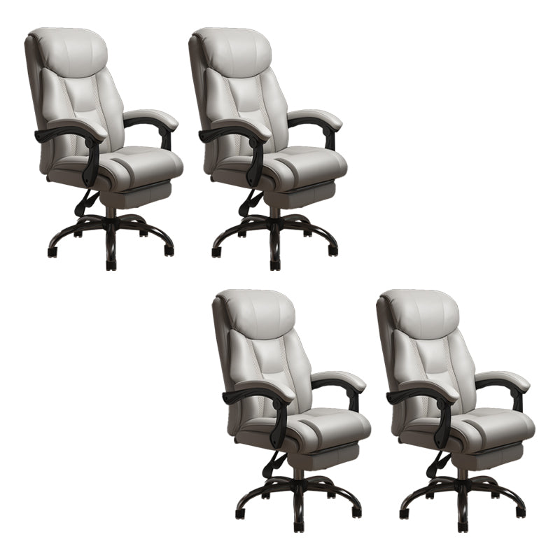 Modern Swivel Chair Leather Adjustable Seat Height Office Chair with Wheels