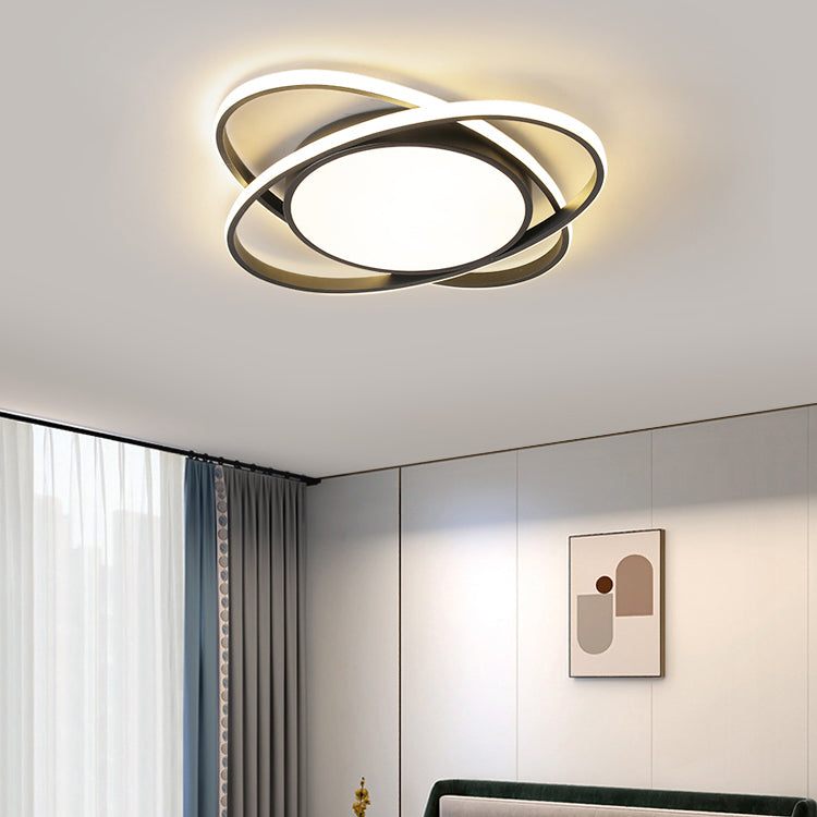 Minimalism Ceiling Light Fixture Rings LED Flush Mount for Bedroom