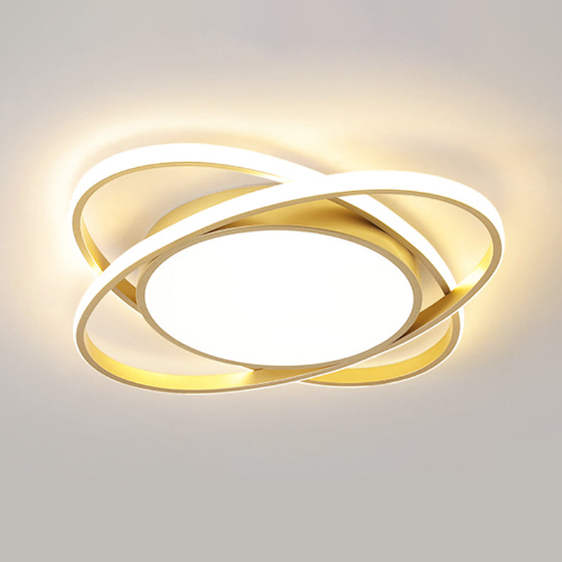 Minimalism Ceiling Light Fixture Rings LED Flush Mount for Bedroom