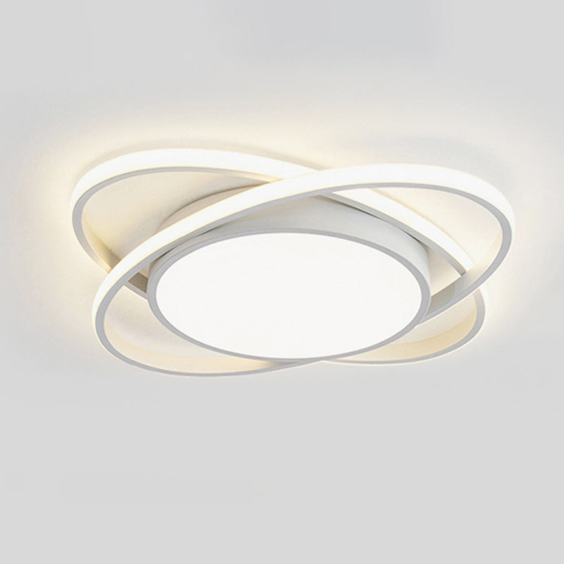 Minimalism Ceiling Light Fixture Rings LED Flush Mount for Bedroom