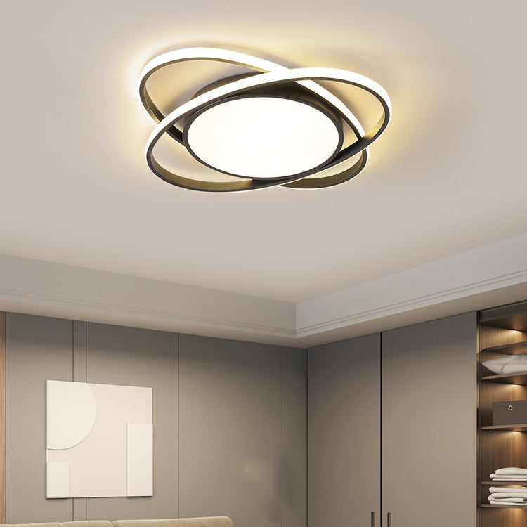 Minimalism Ceiling Light Fixture Rings LED Flush Mount for Bedroom