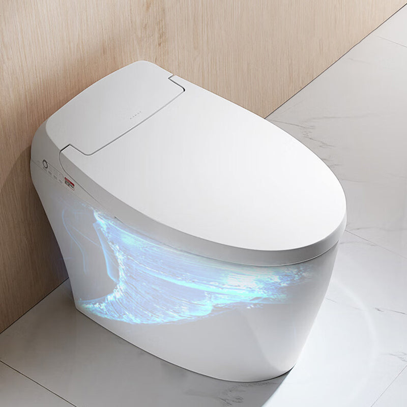 Antimicrobial Floor Mount Bidet Elongated All-In-One Toilet Seat Bidet with Heated Seat