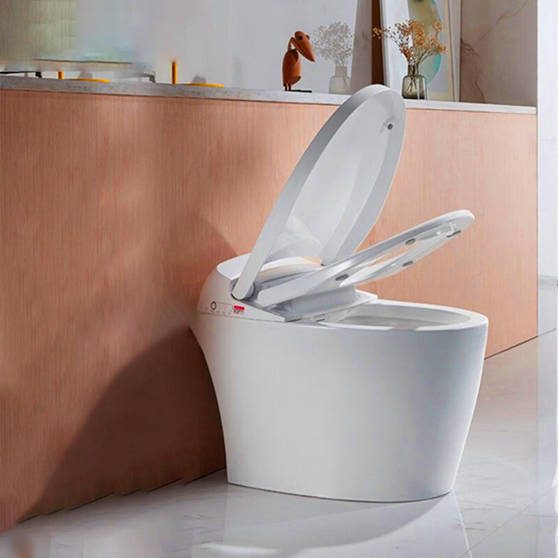 Antimicrobial Floor Mount Bidet Elongated All-In-One Toilet Seat Bidet with Heated Seat