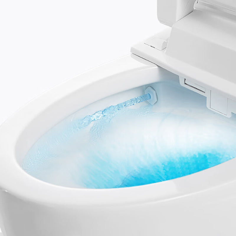 Antimicrobial Floor Mount Bidet Elongated All-In-One Toilet Seat Bidet with Heated Seat