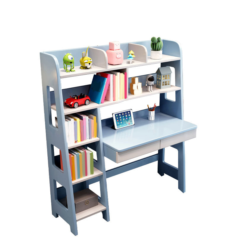 Wood Writing Desk Kids Desk with Drawers 19.7" Width Kids Desk