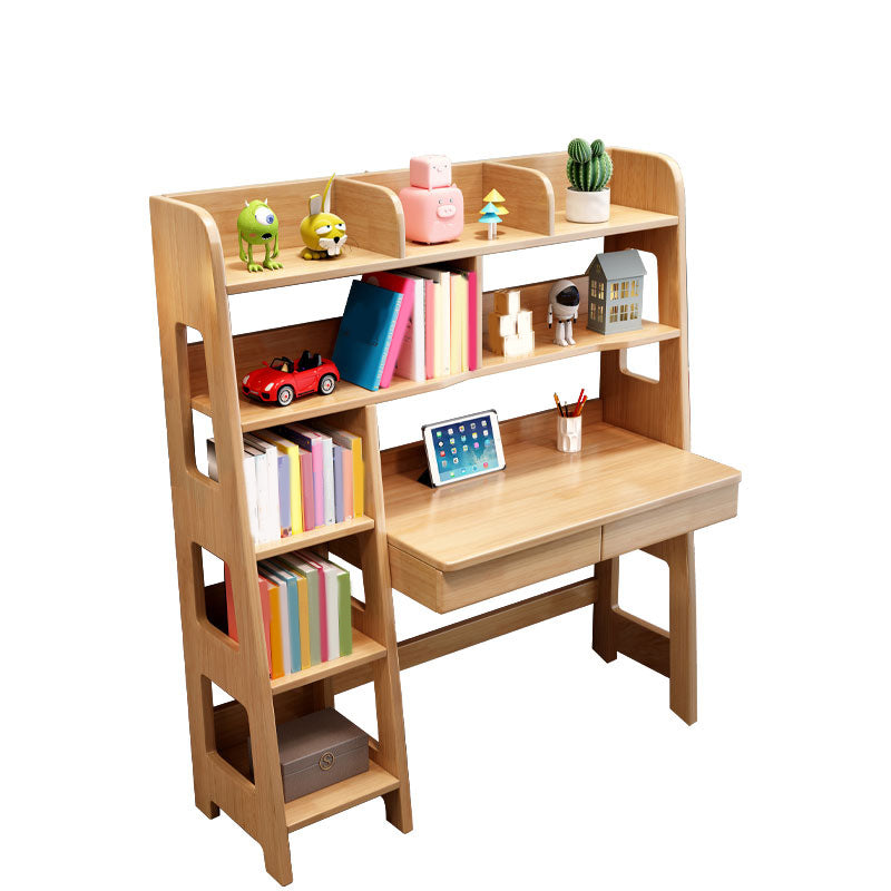 Wood Writing Desk Kids Desk with Drawers 19.7" Width Kids Desk