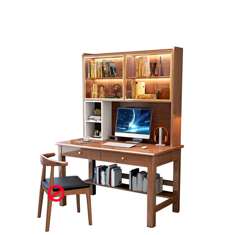 Solid Wood Kids Desk with Drawer Writing Desk and Chair Set 23.63"W