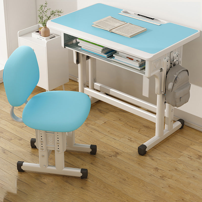 Children's Desk with Storage Shellf and Side Storage Bag and Hook