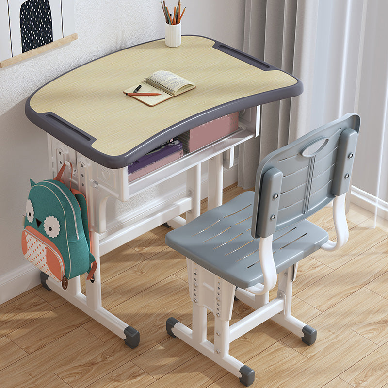 Children's Desk with Storage Shellf and Side Storage Bag and Hook