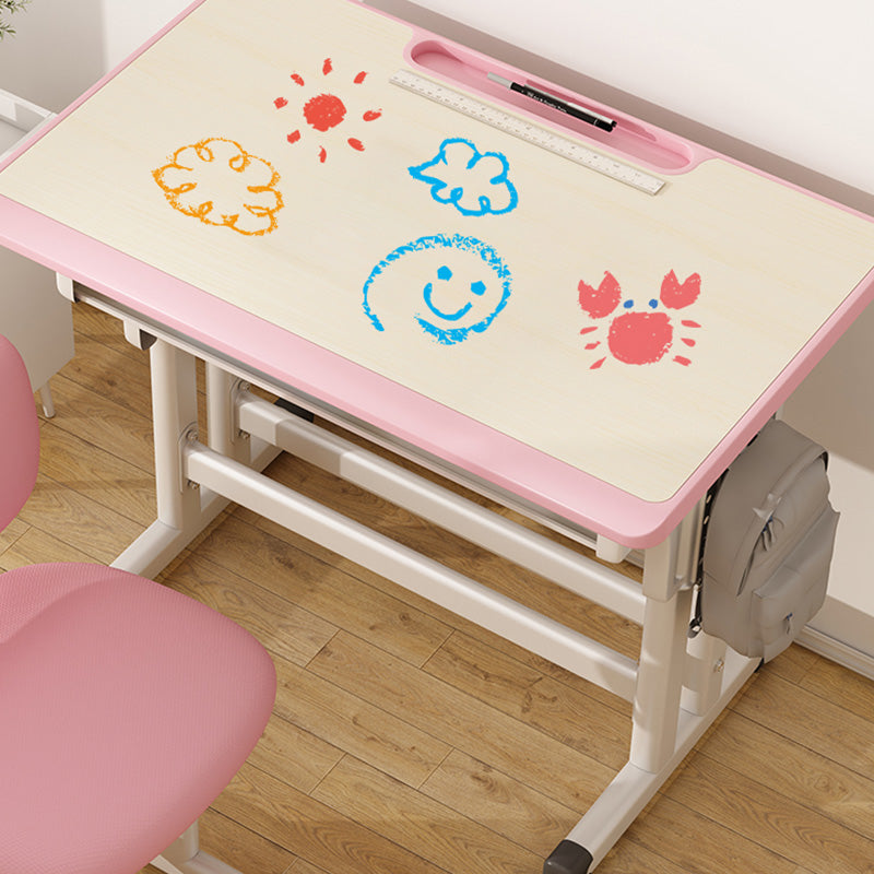 Children's Desk with Storage Shellf and Side Storage Bag and Hook