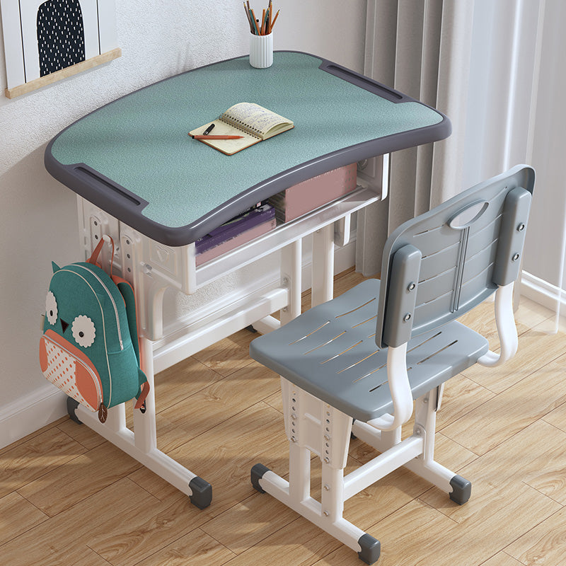 Children's Desk with Storage Shellf and Side Storage Bag and Hook