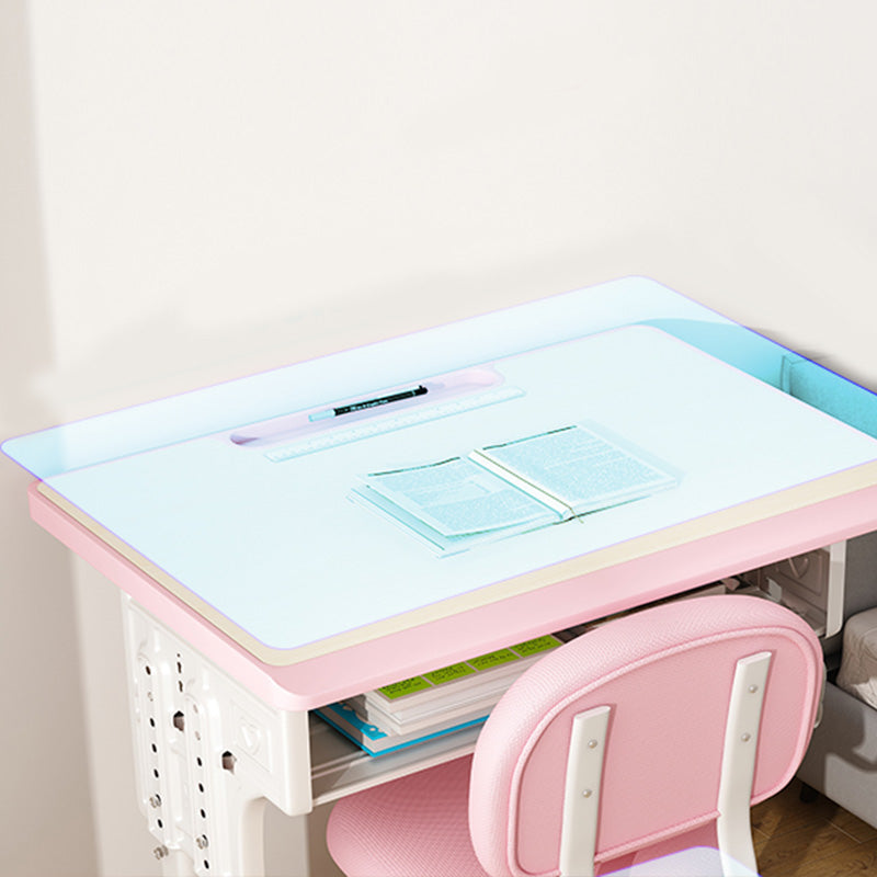 Children's Desk with Storage Shellf and Side Storage Bag and Hook