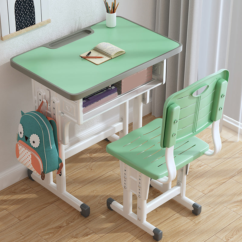 Children's Desk with Storage Shellf and Side Storage Bag and Hook