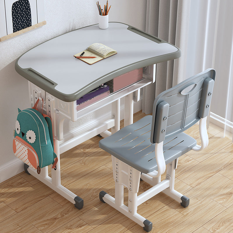 Children's Desk with Storage Shellf and Side Storage Bag and Hook