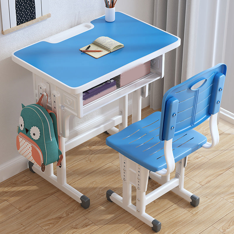 Children's Desk with Storage Shellf and Side Storage Bag and Hook