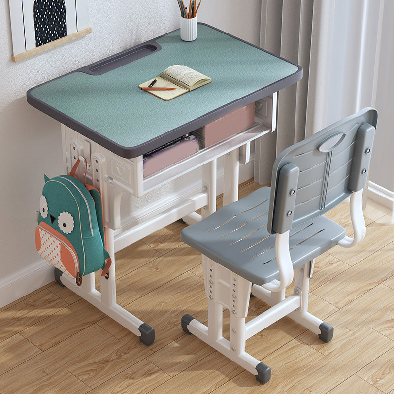 Children's Desk with Storage Shellf and Side Storage Bag and Hook