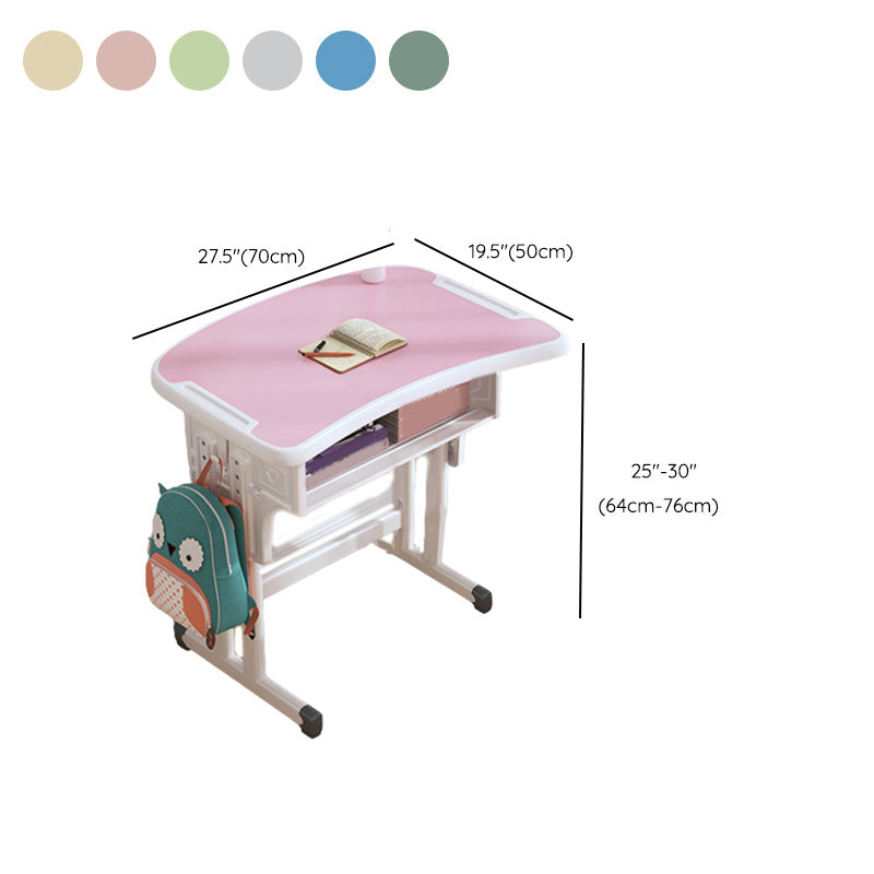 Children's Desk with Storage Shellf and Side Storage Bag and Hook