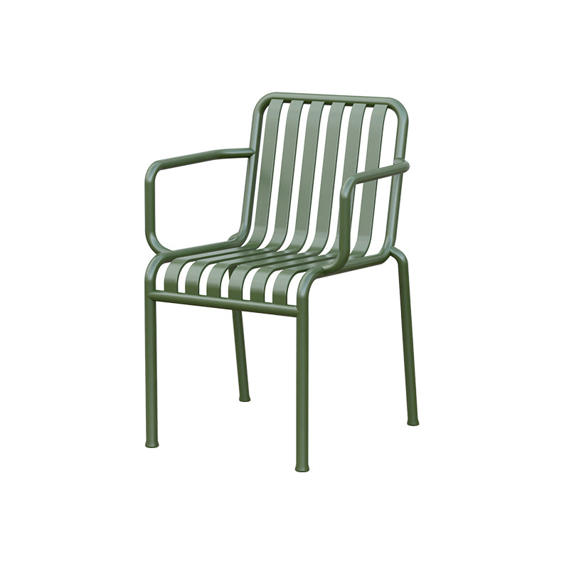 Contemporary Patio Dining Chair Metal Outdoor Chair Armchair