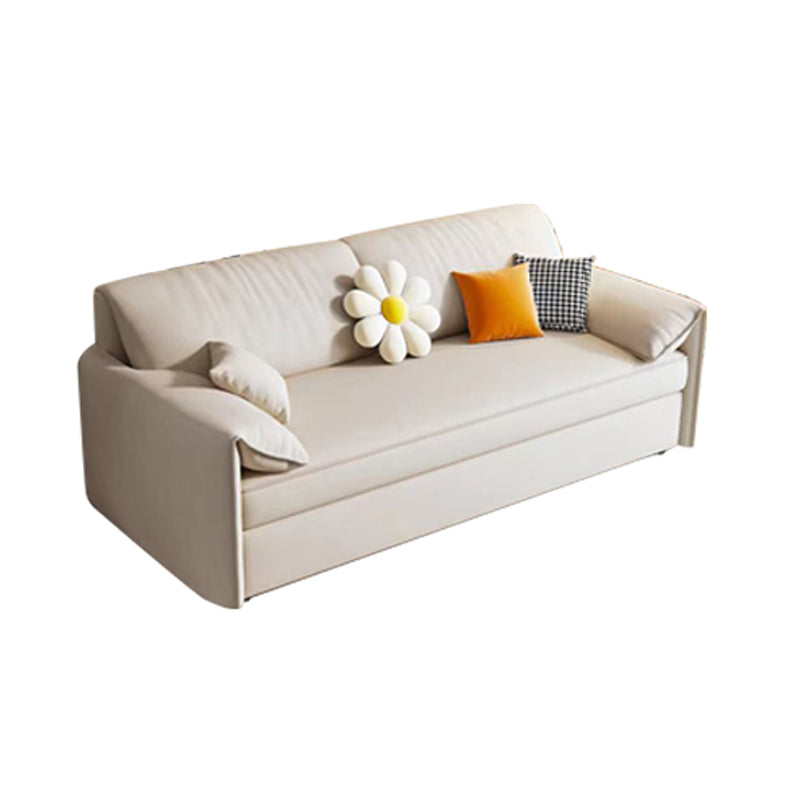 Scandinavian Futon and Mattress Pillow Back Futon Sleeper Sofa