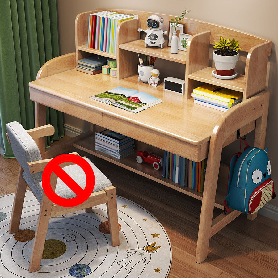 Contemporary Multifunctional Lifting Writing Desk with Storage Shelves