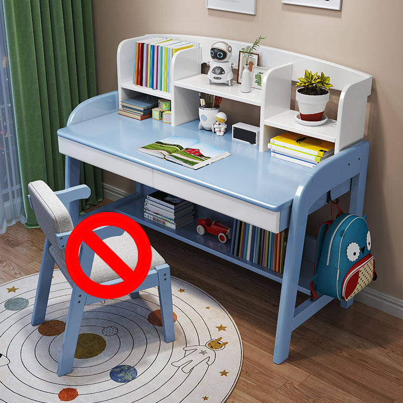 Contemporary Multifunctional Lifting Writing Desk with Storage Shelves