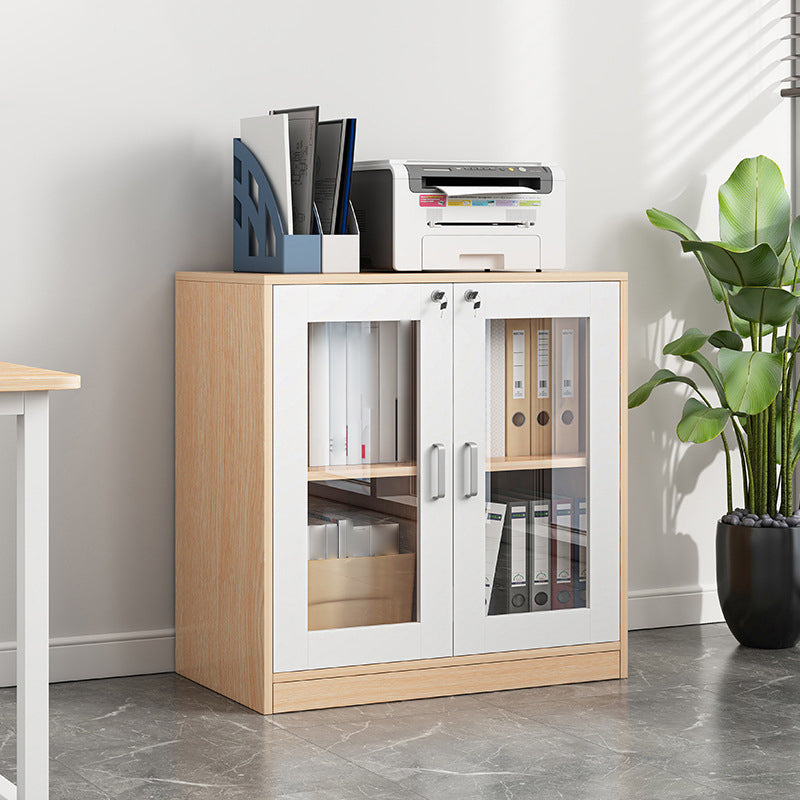 Contemporary Office File Cabinet Wooden Frame Storage Filing Cabinet