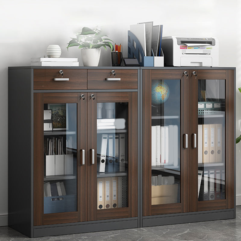 Contemporary Office File Cabinet Wooden Frame Storage Filing Cabinet