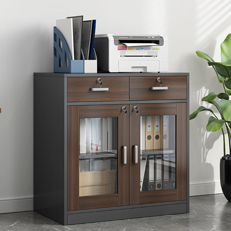 Contemporary Office File Cabinet Wooden Frame Storage Filing Cabinet