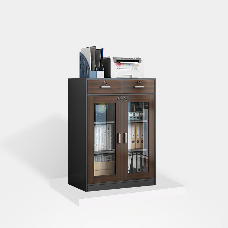 Contemporary Office File Cabinet Wooden Frame Storage Filing Cabinet